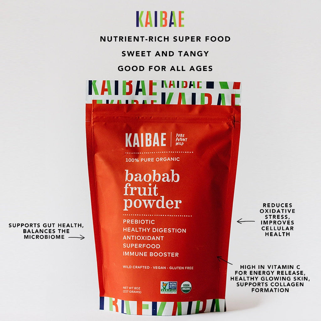 KAIBAE Premium Organic Baobab Powder | Prebiotic Fiber Superfood for Gut & Metabolic Health | Vitamin C + Polyphenols | Gluten-Free, Non-GMO, Vegan | 8 oz. - FENGGESTORE20