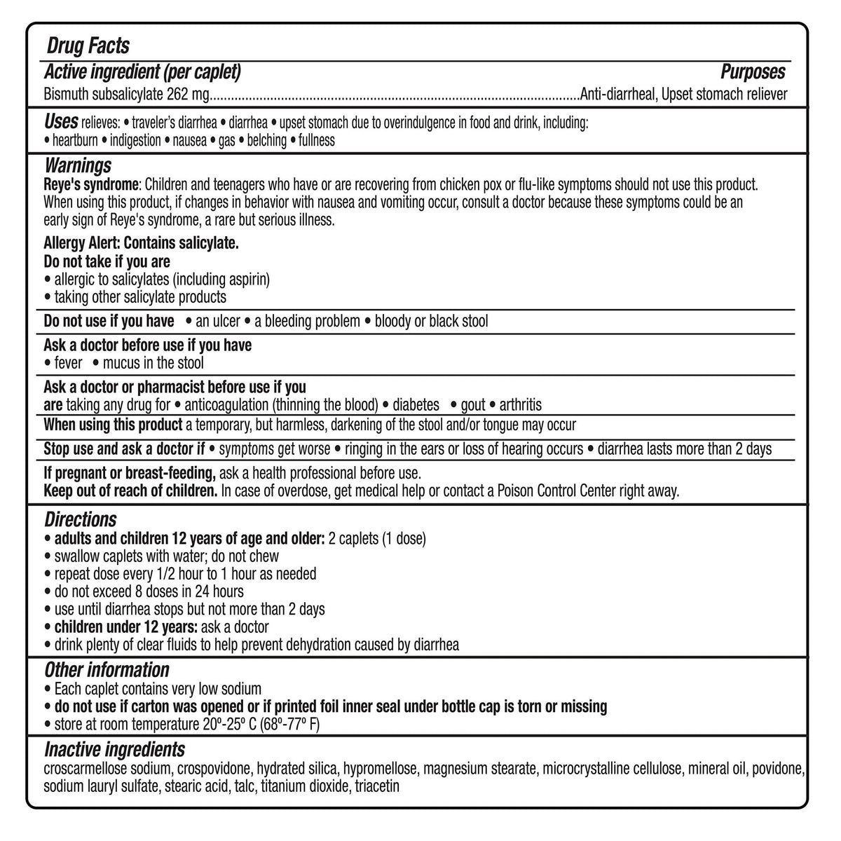Kaopectate Multi-Symptom Anti-Diarrheal & Upset Stomach Reliever, 42 Caplets, Anti Diarrhea Caplets - FENGGESTORE20
