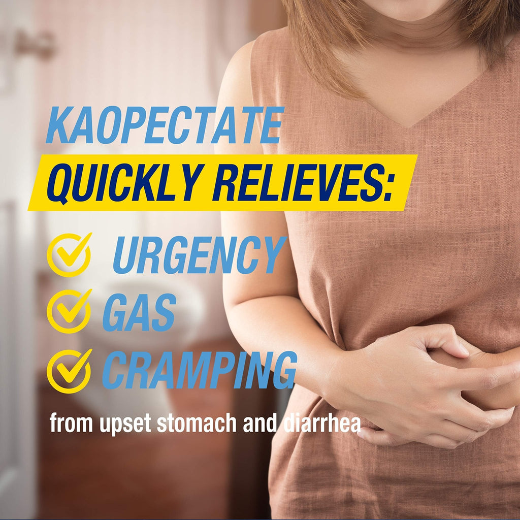 Kaopectate Multi-Symptom Anti-Diarrheal & Upset Stomach Reliever, 42 Caplets, Anti Diarrhea Caplets - FENGGESTORE20