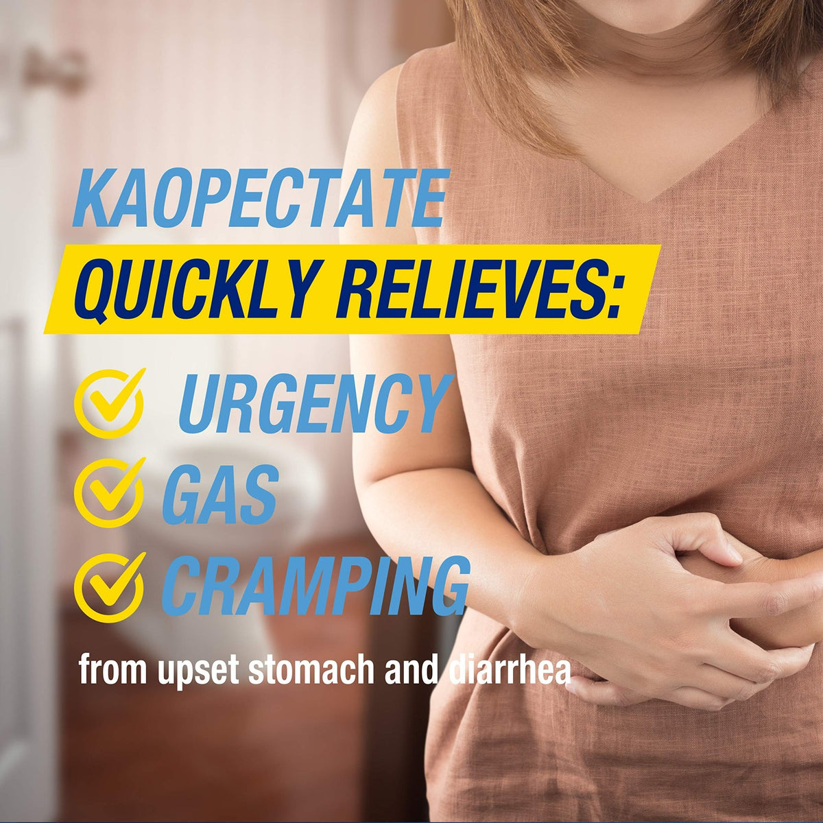 Kaopectate Multi-Symptom Anti-Diarrheal & Upset Stomach Reliever, 42 Caplets, Anti Diarrhea Caplets - FENGGESTORE20