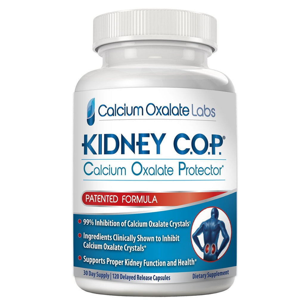 KIDNEY C.O.P. Calcium Oxalate Protector 120 Capsules, Patented Kidney Support for Calcium Oxalate Crystals, Stop Recurrence - FENGGESTORE20