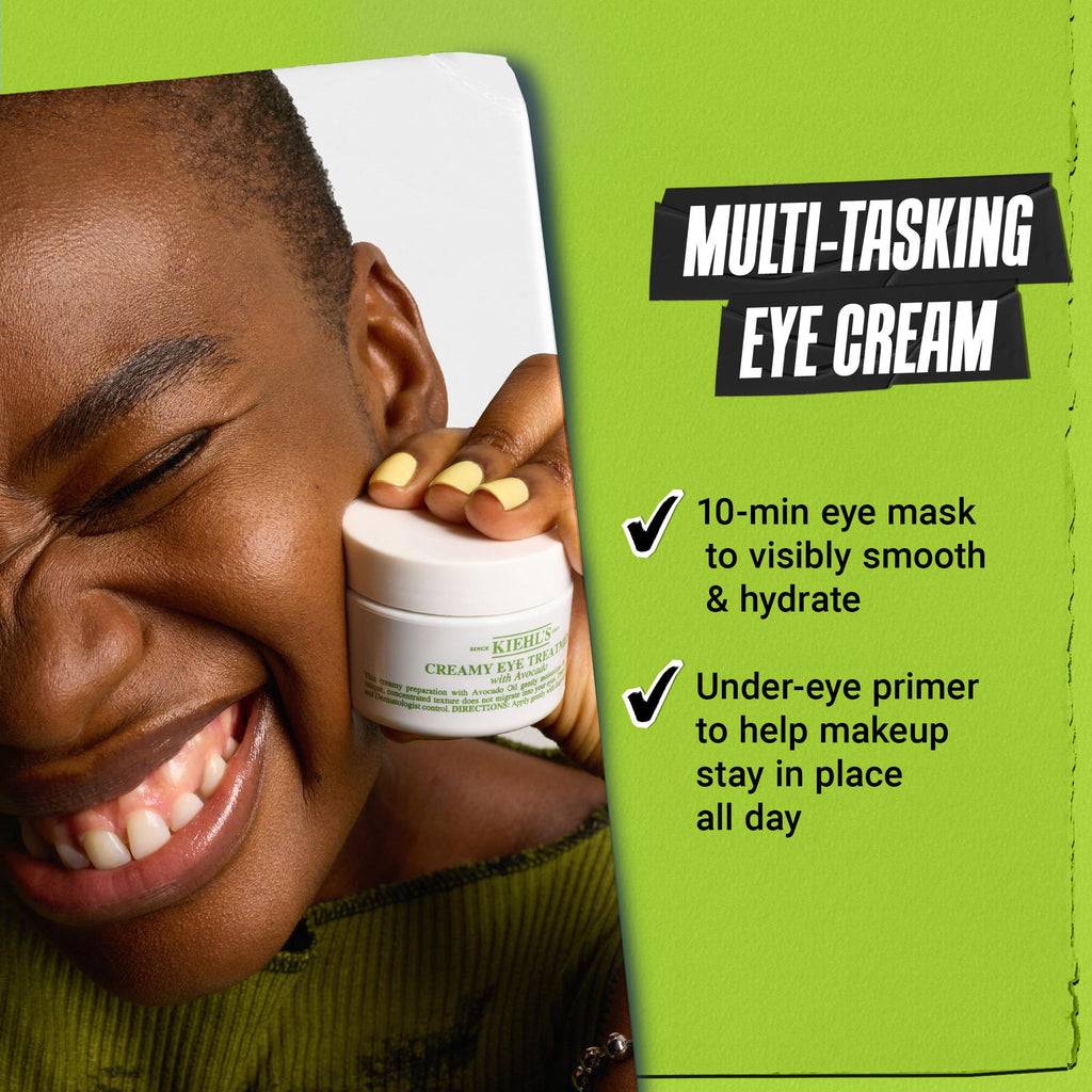 Kiehl's Avocado Eye Treatment, Nourishing and Hydrating Eye Cream, Avocado Oil and Caffeine to Energize and Invigorate Skin, Tired Eyes - FENGGESTORE20