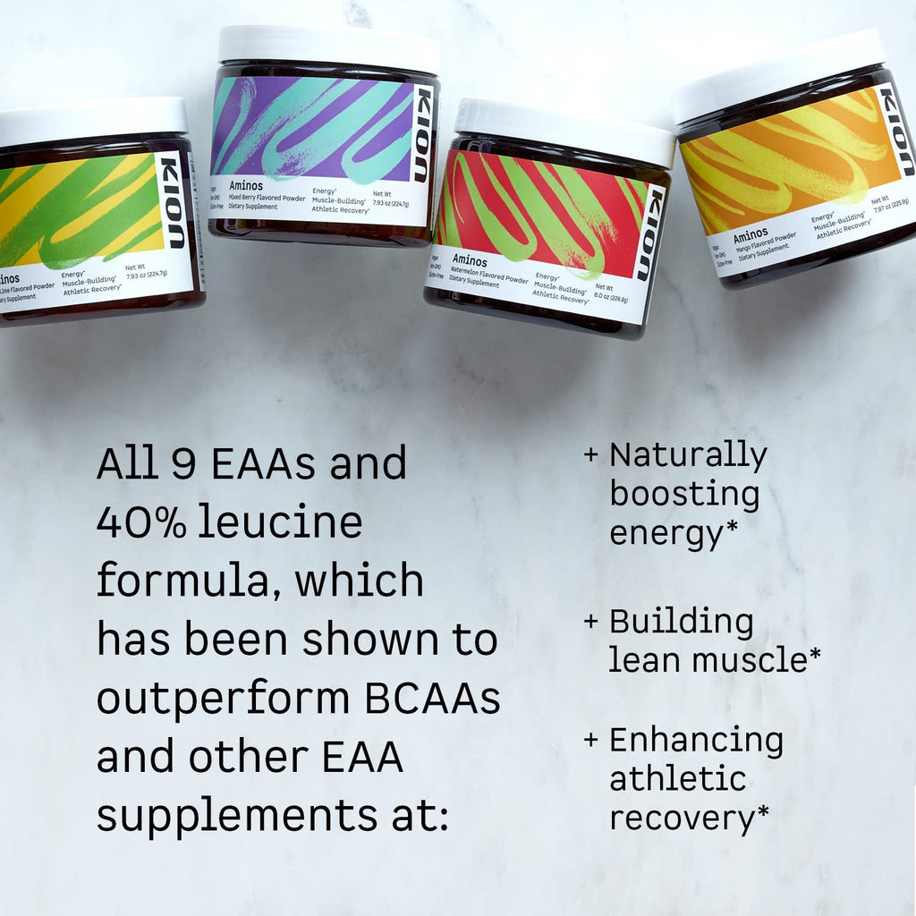 Kion Aminos Essential Amino Acids Powder - Amino Acid Nutritional Supplements, Aminos Powder, Essential Amino Energy No Caffeine, EAAs Amino Acids Powder - FENGGESTORE20