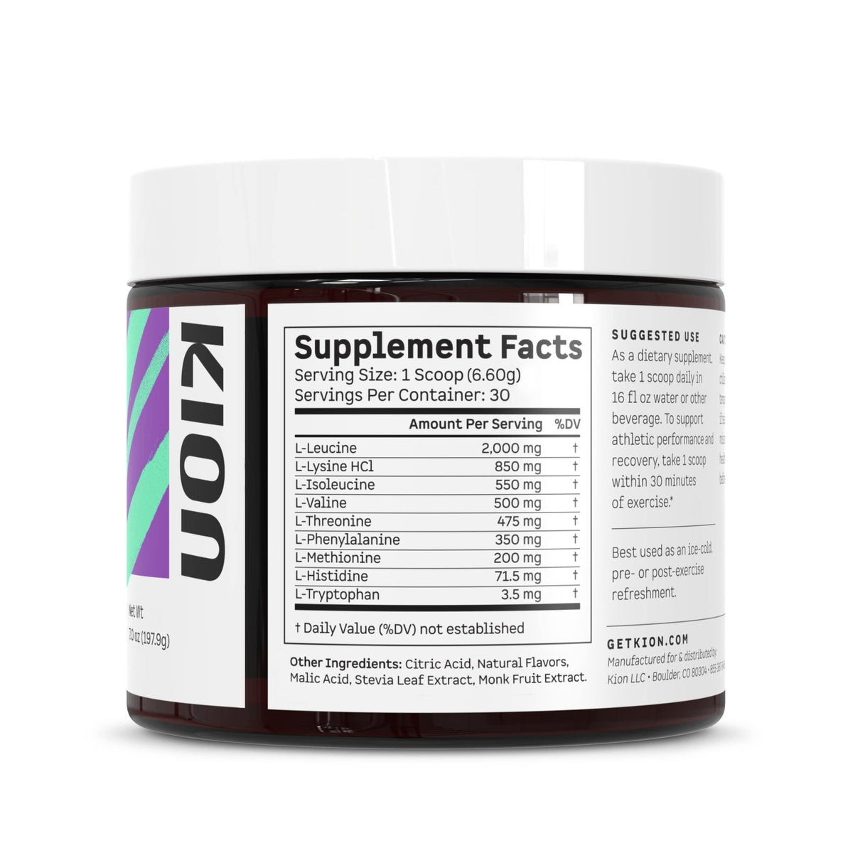 Kion Aminos - Essential Amino Acids Supplement, Essential Amino Acids Powder for Muscle Recovery, BCAA EAA No Caffeine, Amino Acid Powder, Essential Amino Energy - 30 Servings, Mixed Berry - FENGGESTORE20