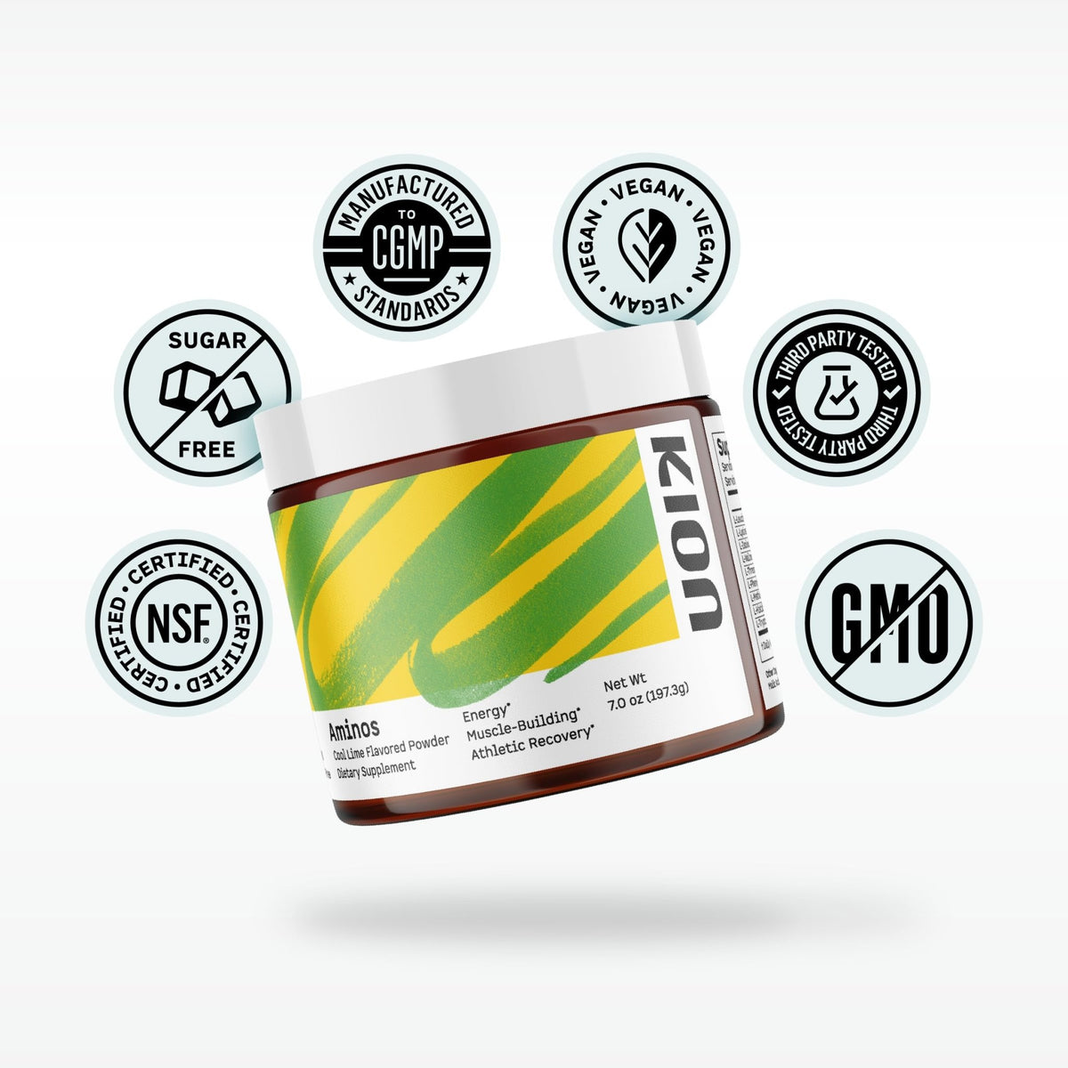 Kion Aminos - Essential Amino Acids Supplement, Essential Amino Acids Powder for Muscle Recovery, BCAA EAA No Caffeine, Amino Acid Powder, Essential Amino Energy - 30 Servings, Mixed Berry - FENGGESTORE20