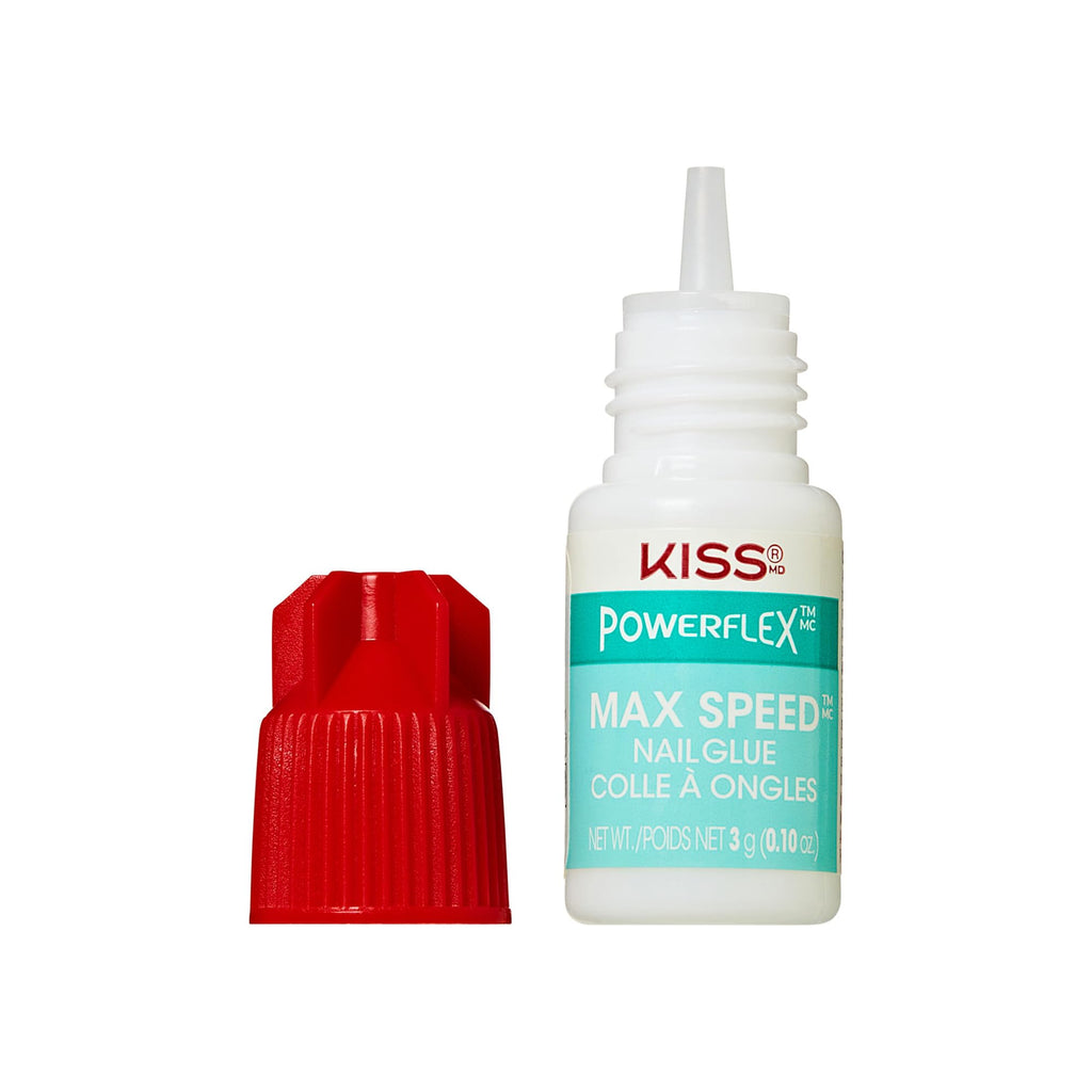 KISS PowerFlex Maximum Speed Nail Glue - Fast Drying Adhesive for Glue-On Nails - FENGGESTORE20