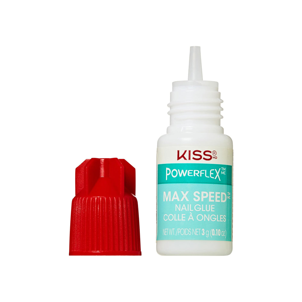 KISS PowerFlex Maximum Speed Nail Glue - Fast Drying Adhesive for Glue-On Nails - FENGGESTORE20