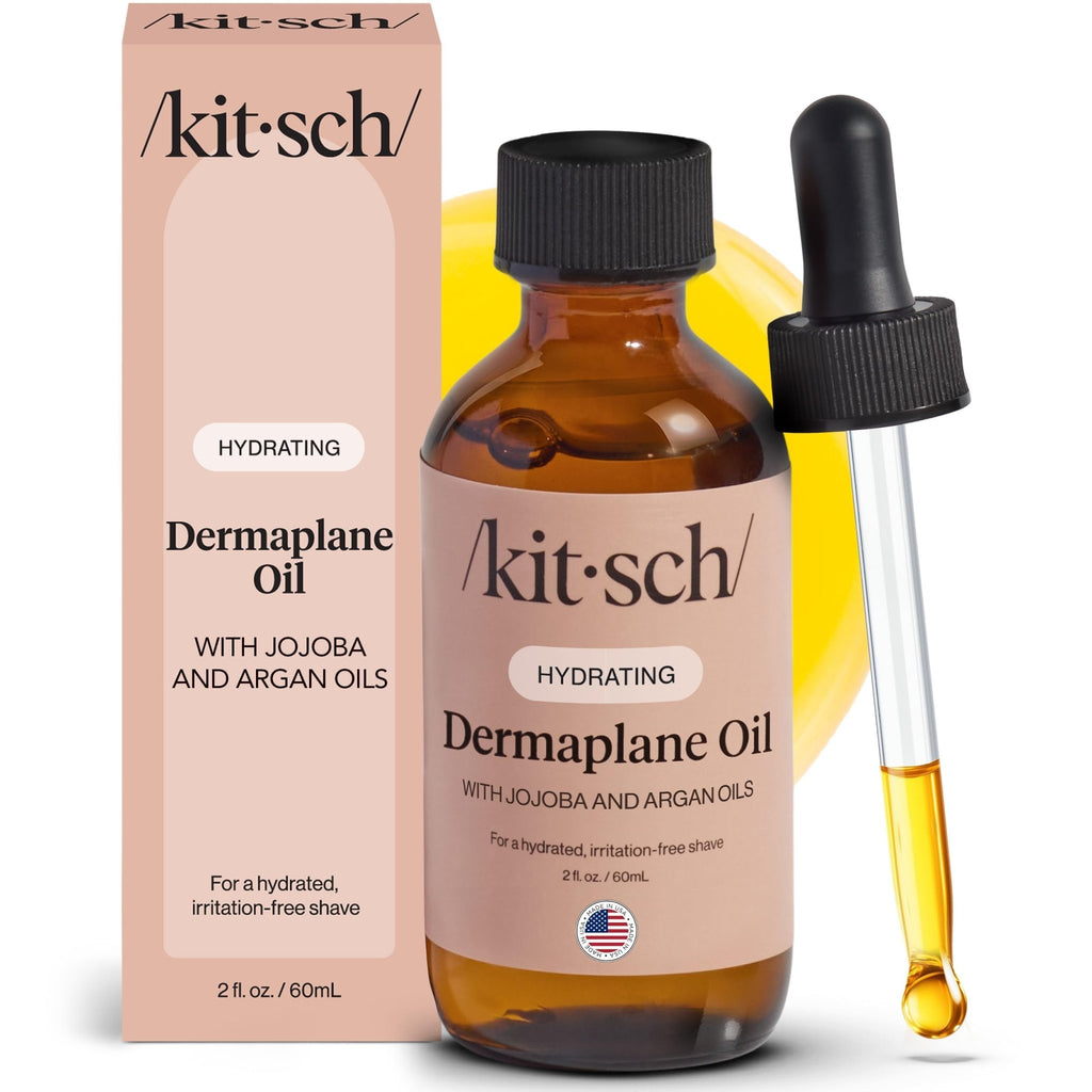 Kitsch Dermaplane Face Oil with Jojoba & Argan Oil – Hydrating Facial Formula for Dermaplaning Tool, Gua Sha & Razor Use - FENGGESTORE20
