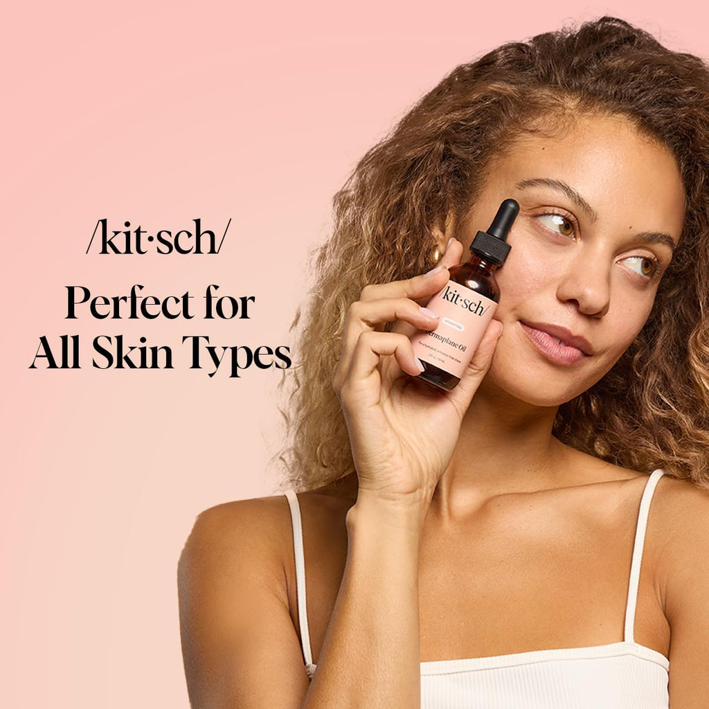 Kitsch Dermaplane Face Oil with Jojoba & Argan Oil – Hydrating Facial Formula for Dermaplaning Tool, Gua Sha & Razor Use - FENGGESTORE20