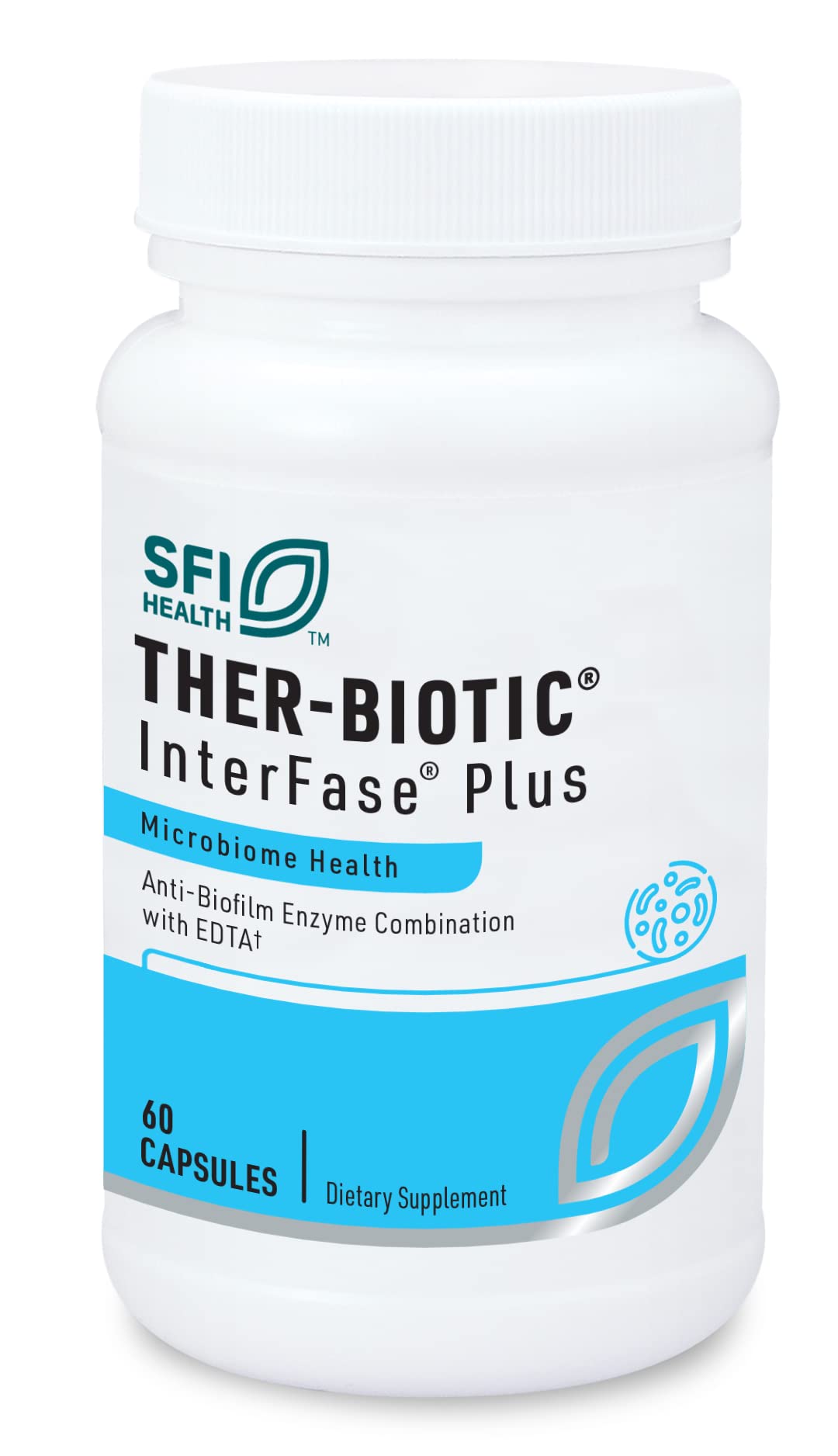 Klaire Labs SFI Health Interfase Plus - Enzyme Combination to Disrupt Biofilm Matrix + EDTA - Gastrointestinal System, Gut Flora - FENGGESTORE20