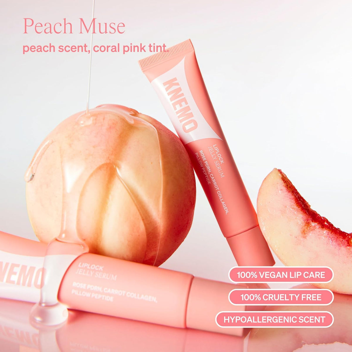 KNEMO LipLock Jelly Serum for Dry Lips, Long-Lasting, Hydrating, Plumping, Glossy Mask - FENGGESTORE20