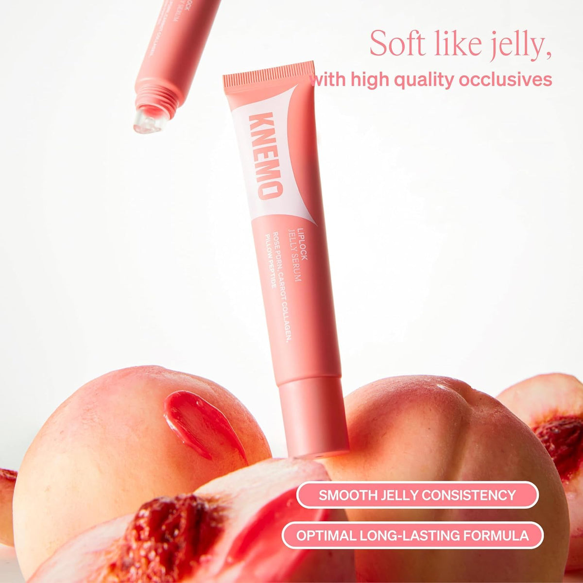 KNEMO LipLock Jelly Serum for Dry Lips, Long-Lasting, Hydrating, Plumping, Glossy Mask - FENGGESTORE20