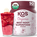KOS Organic Beet Root Powder, USDA Organic - Natural Nitric Oxide Booster, Superfood Plant Based Beetroot Antioxidant, Supports Active Lifestyle & Healthy Circulation, Soy & Gluten-Free - 90 Servings - FENGGESTORE20