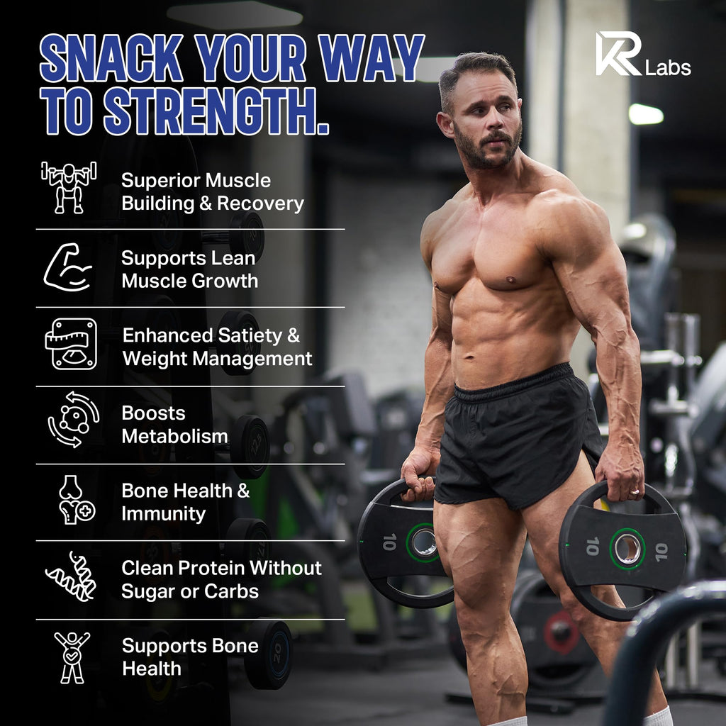 KR Labs Zero Carb 100% Pure Whey Isolate Protein Gummies | 300g Total Protein per Bag | 10g per Serving Plant Based with Vitamins for Men & Women - FENGGESTORE20