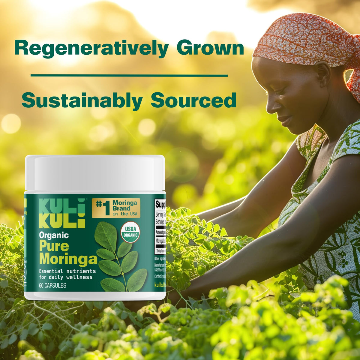 KULI KULI Organic Pure Moringa Capsules, 60 CT - FENGGESTORE20