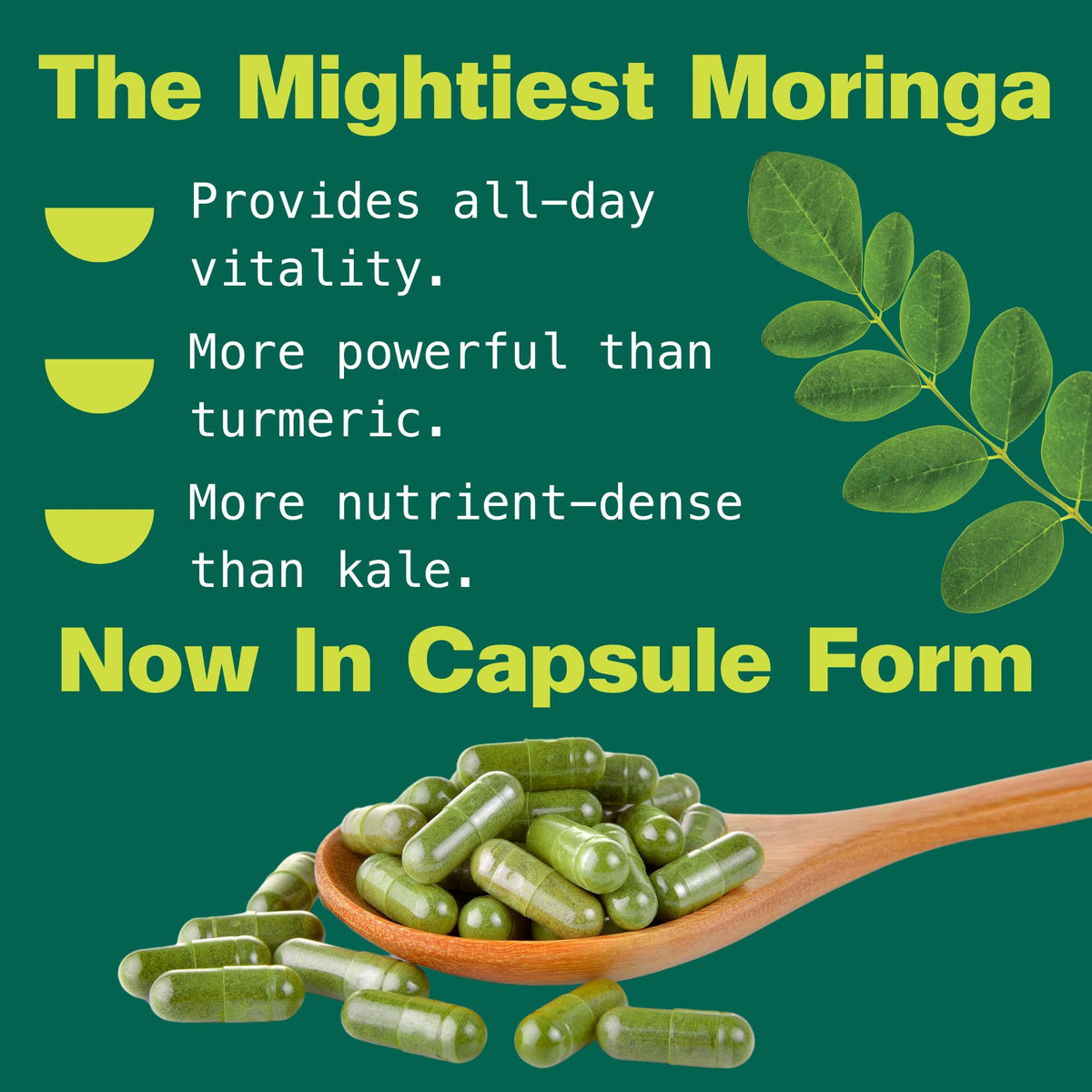 KULI KULI Organic Pure Moringa Capsules, 60 CT - FENGGESTORE20
