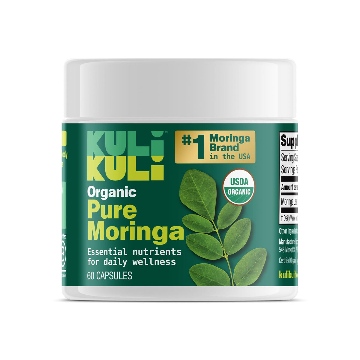 KULI KULI Organic Pure Moringa Capsules, 60 CT - FENGGESTORE20