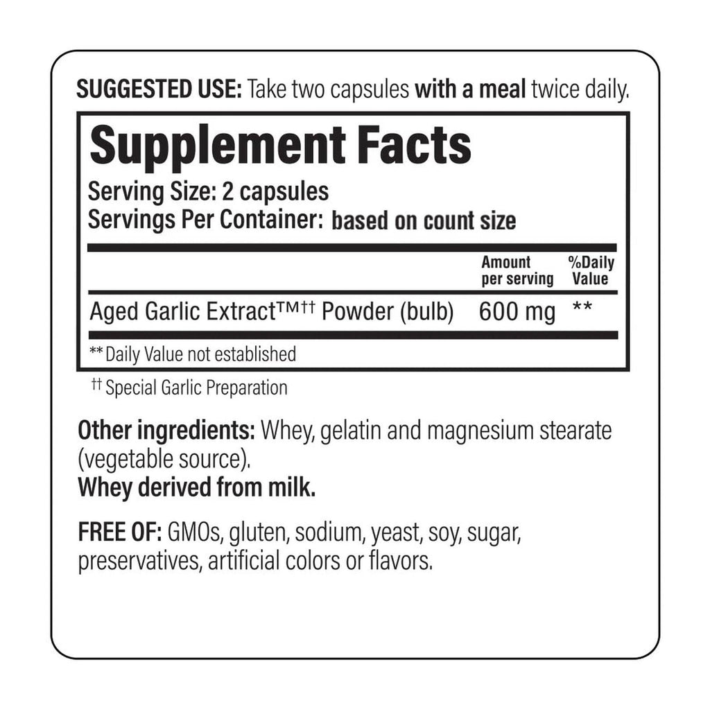 Kyolic Aged Garlic Extract Formula 100, Cardiovascular Health*, 300 Capsules. - FENGGESTORE20