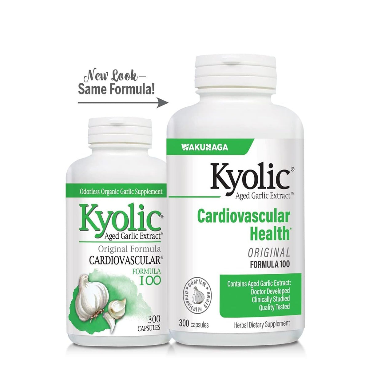 Kyolic Aged Garlic Extract Formula 100, Cardiovascular Health*, 300 Capsules. - FENGGESTORE20