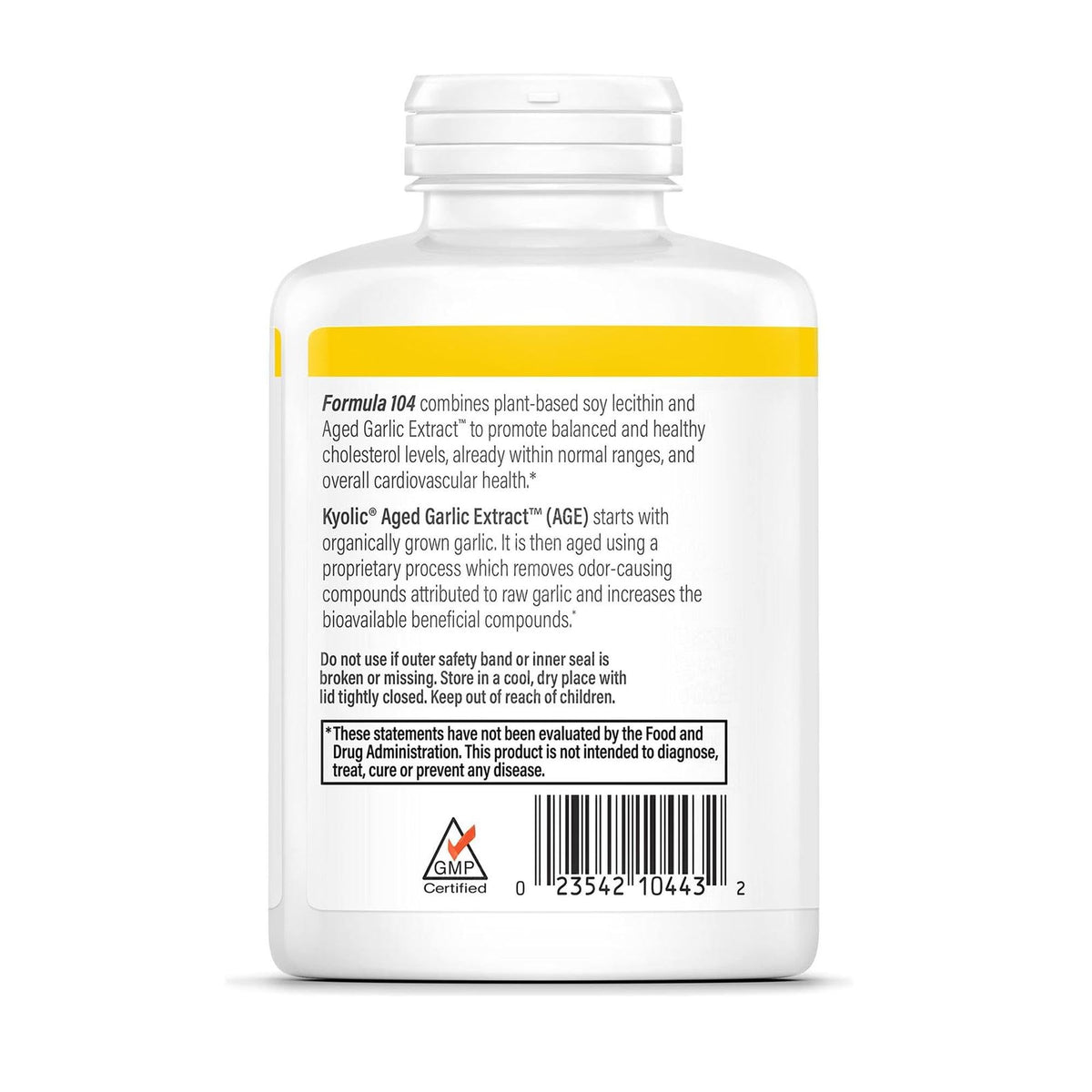 Kyolic Aged Garlic Extract Formula 104, Cholesterol Health*, 300 Capsules - FENGGESTORE20