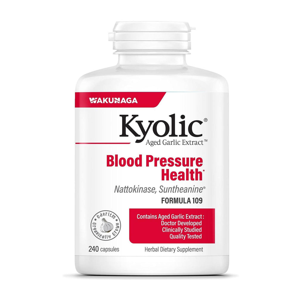 Kyolic Aged Garlic Extract Formula 109, Blood Pressure Health*, 240 Capsules - FENGGESTORE20