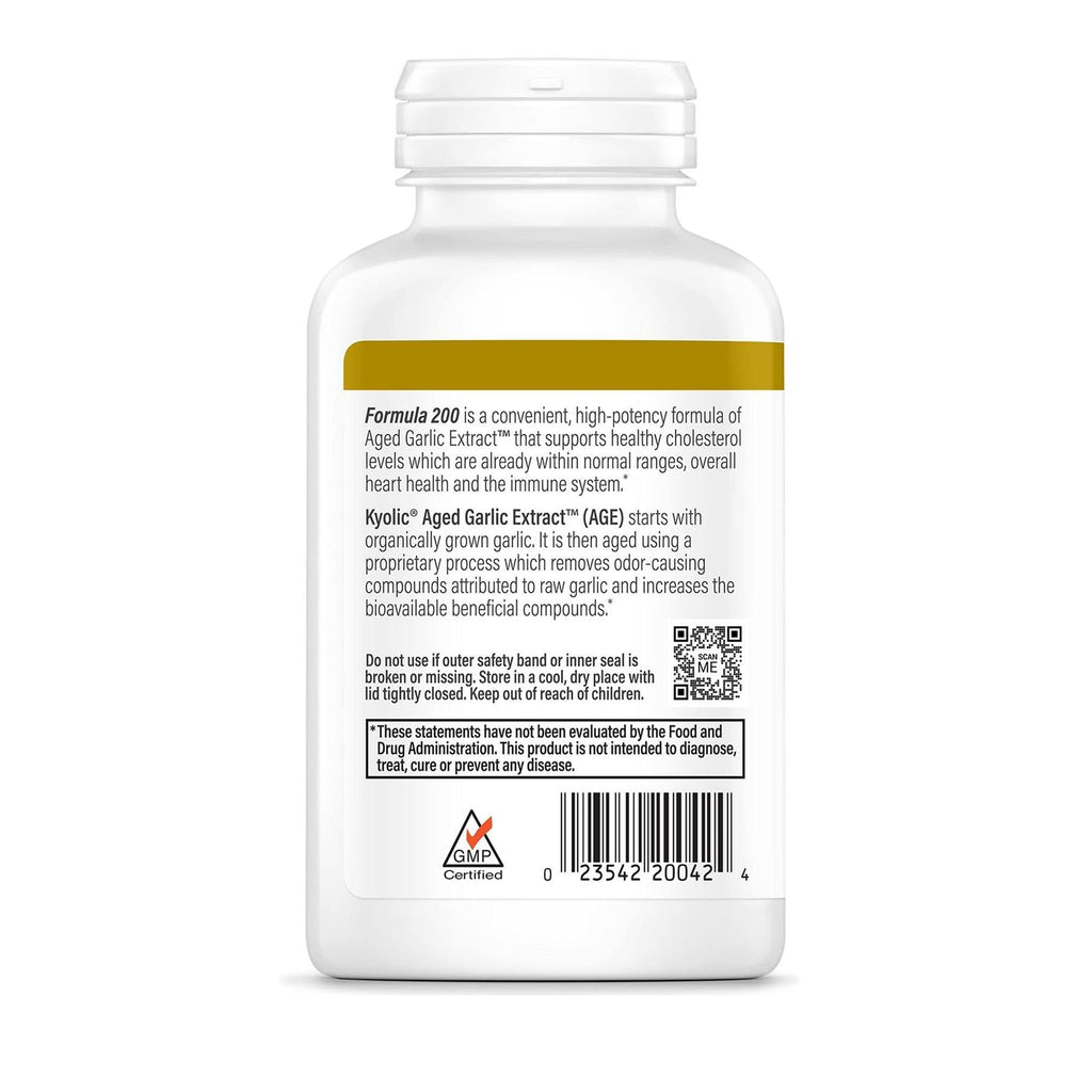 Kyolic Aged Garlic Extract Formula 200, Cardiovascular & Immune*, Reserve, 120 Capsules - FENGGESTORE20
