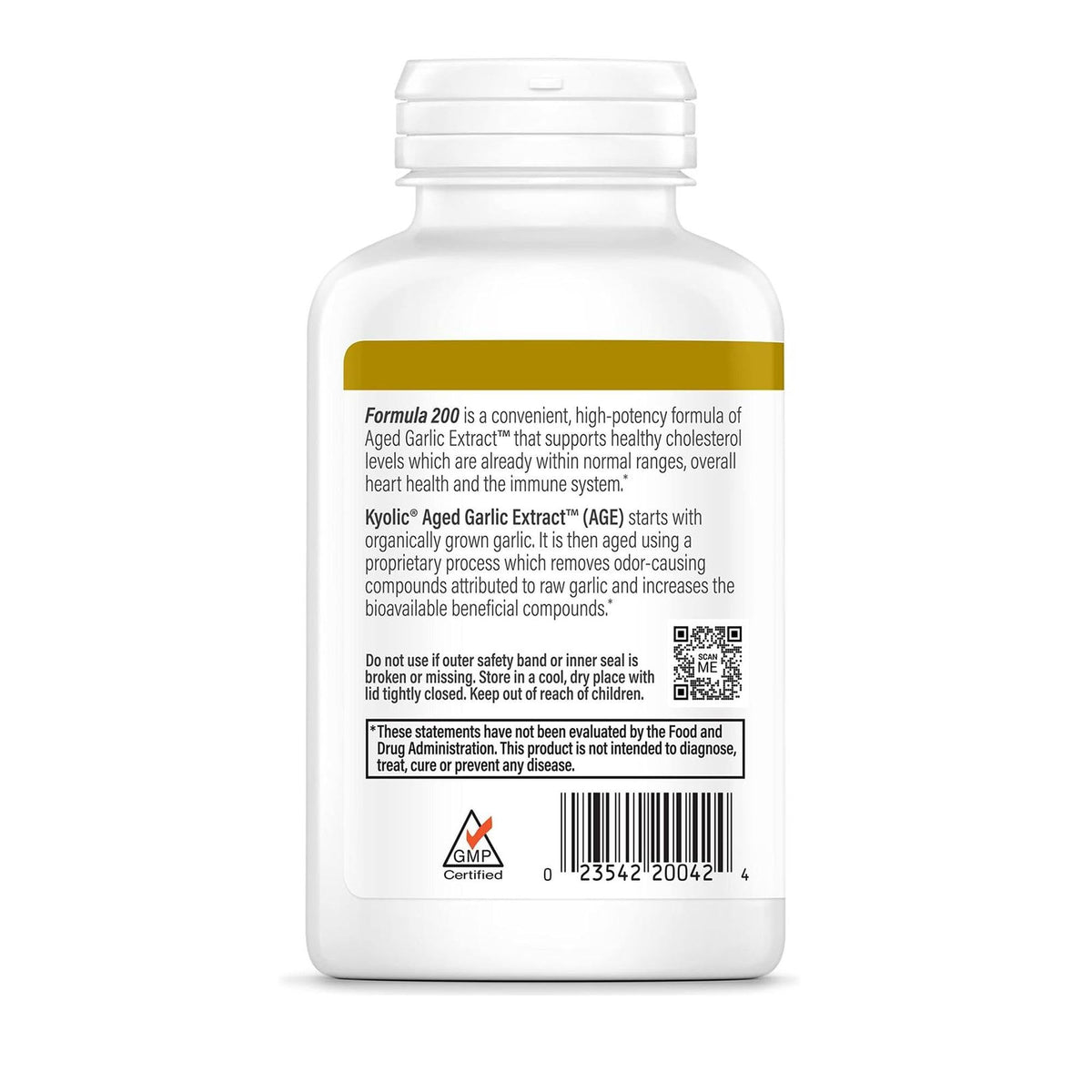 Kyolic Aged Garlic Extract Formula 200, Cardiovascular & Immune*, Reserve, 120 Capsules - FENGGESTORE20