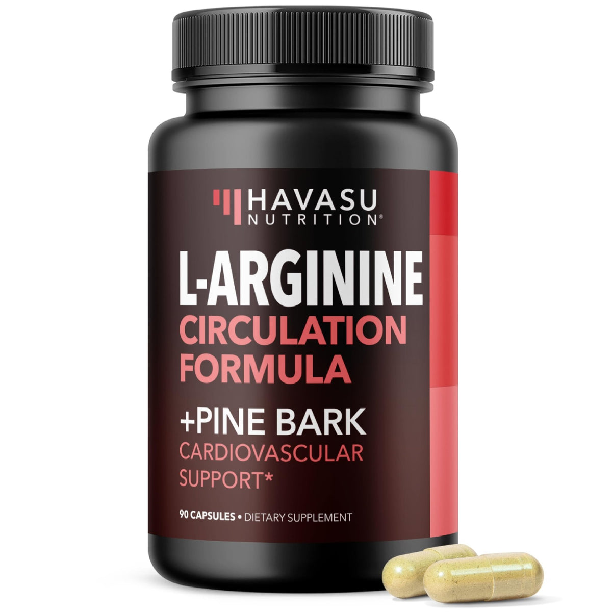 L-Arginine 1800mg and Pine Bark Extract 100mg - Nitric Oxide Supplement for Men - Performance Supplement for Men's Health - 90 Count - Endurance, Recovery Support - FENGGESTORE20