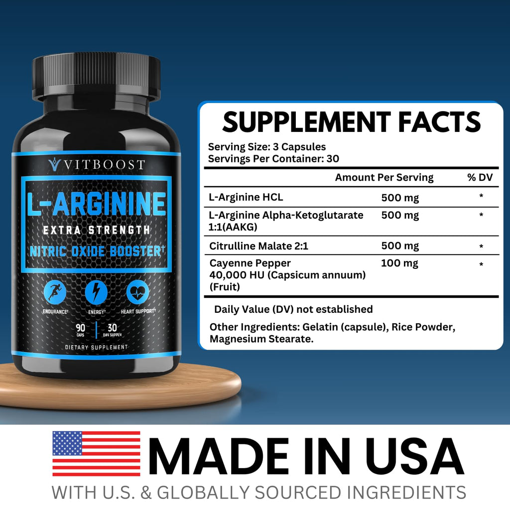 L Arginine Capsules with L-Citrulline 1500mg - Nitric Oxide Booster for Stamina, Muscle, Energy & Vascularity - L-Arginine and Essential Amino Supplement for Extra Strength - FENGGESTORE20