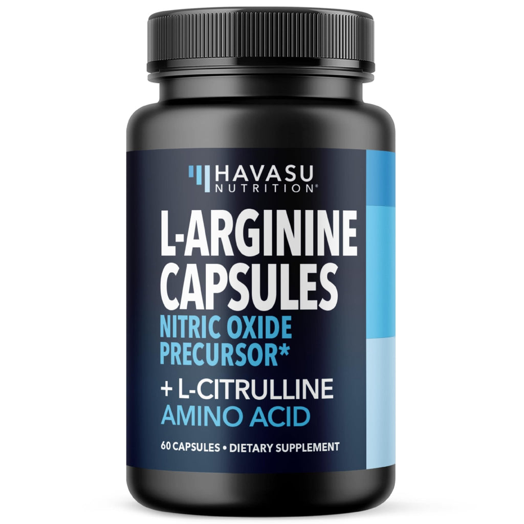 L-Arginine Capsules with L-Citrulline - Nitric Oxide Supplement - L Arginine and L Citrulline Blend - 60 Count - Vegan, Non-GMO Capsules for Performance - FENGGESTORE20