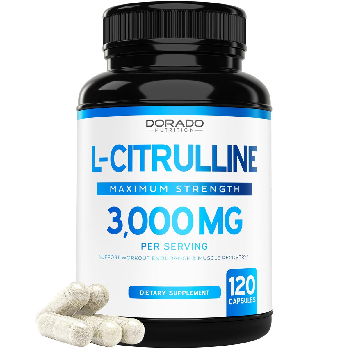 L Citrulline 3000mg Supplement (120 Capsules) Support L Arginine & Nitric Oxide Pills - L-Citrulline For Men & Women - Muscle Recovery & Pump Supplement - 3rd Party Tested - FENGGESTORE20