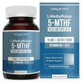 L Methyl Folate 15mg Plus Methyl B12 Cofactor – High Potency, Active 5-MTHF Form - Supports Mood, Methylation, Cognition - FENGGESTORE20