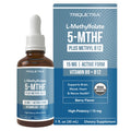 L Methyl Folate 15mg Plus Methyl B12 Cofactor – Organic Berry Flavor, High Potency Liquid Sublingual Active 5-MTHF Form - Supports Mood, Methylation - FENGGESTORE20