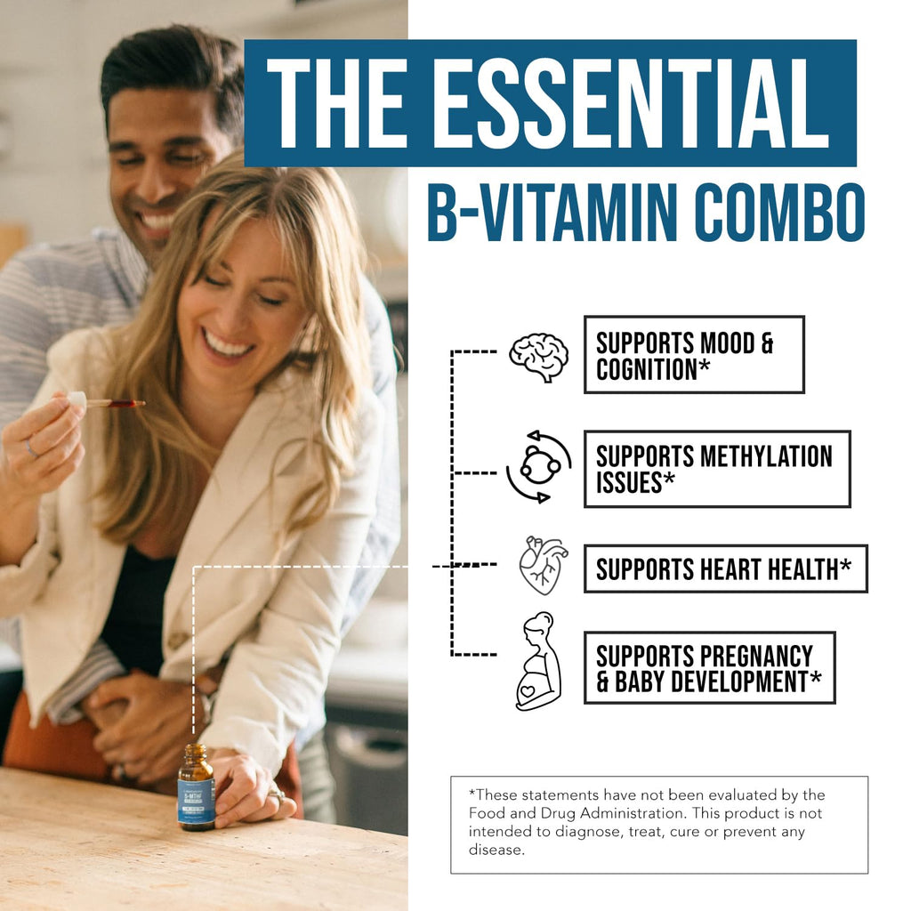 L Methyl Folate 15mg Plus Methyl B12 Cofactor – Organic Berry Flavor, High Potency Liquid Sublingual Active 5-MTHF Form - Supports Mood, Methylation - FENGGESTORE20