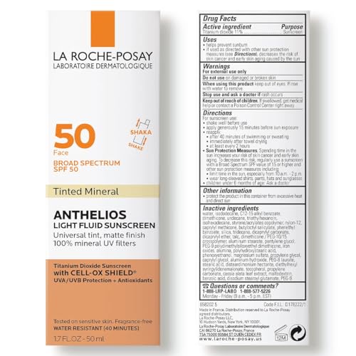 La Roche Posay Anthelios 50 Mineral Tinted Ultra Light Sunscreen Fluid 50ml/1.7oz - FENGGESTORE20