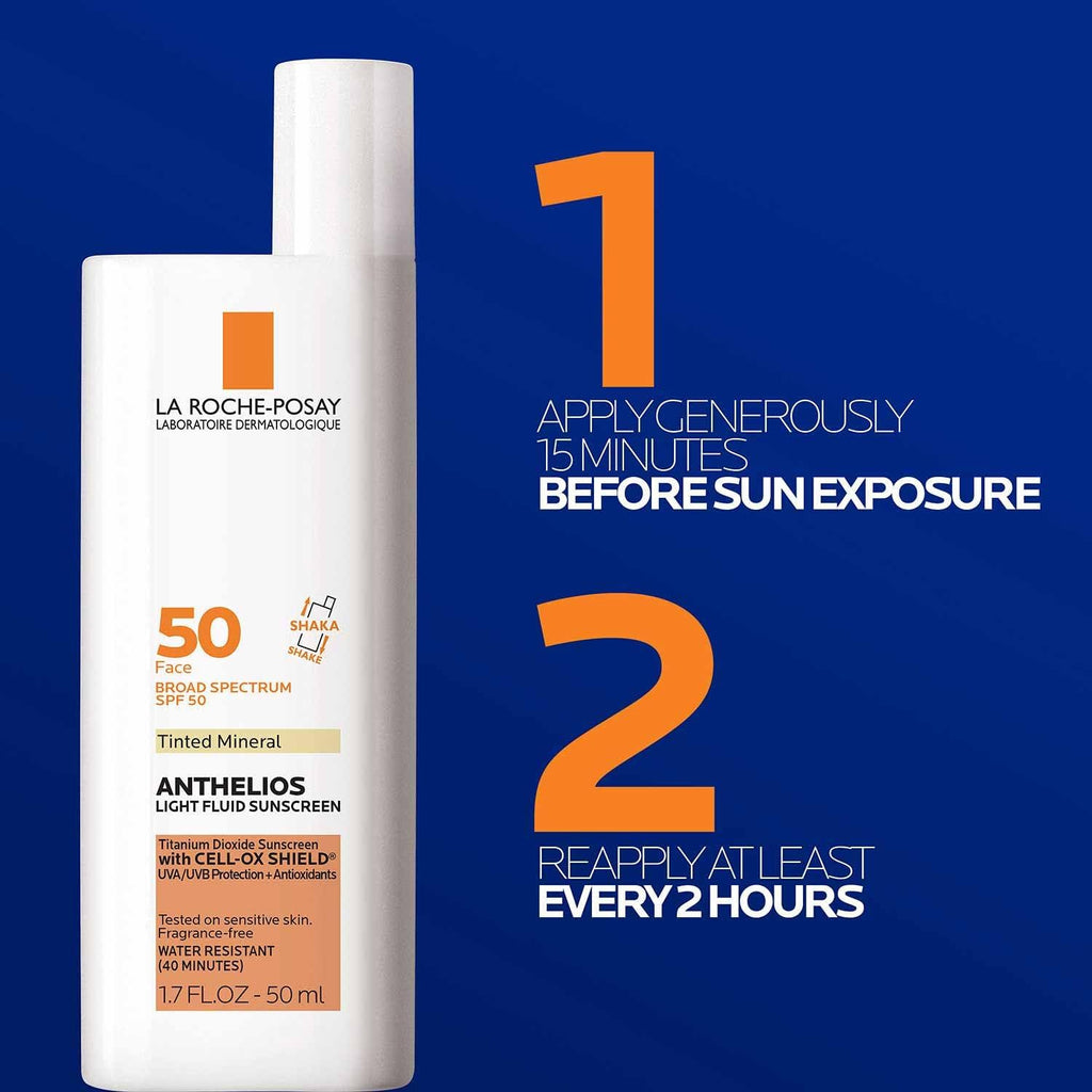 La Roche Posay Anthelios 50 Mineral Tinted Ultra Light Sunscreen Fluid 50ml/1.7oz - FENGGESTORE20