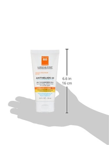 La Roche-Posay Anthelios Melt-In Milk Sunscreen SPF 60, Sunscreen For Body & Face, Broad Spectrum SPF + Antioxidants, Oil Free - FENGGESTORE20