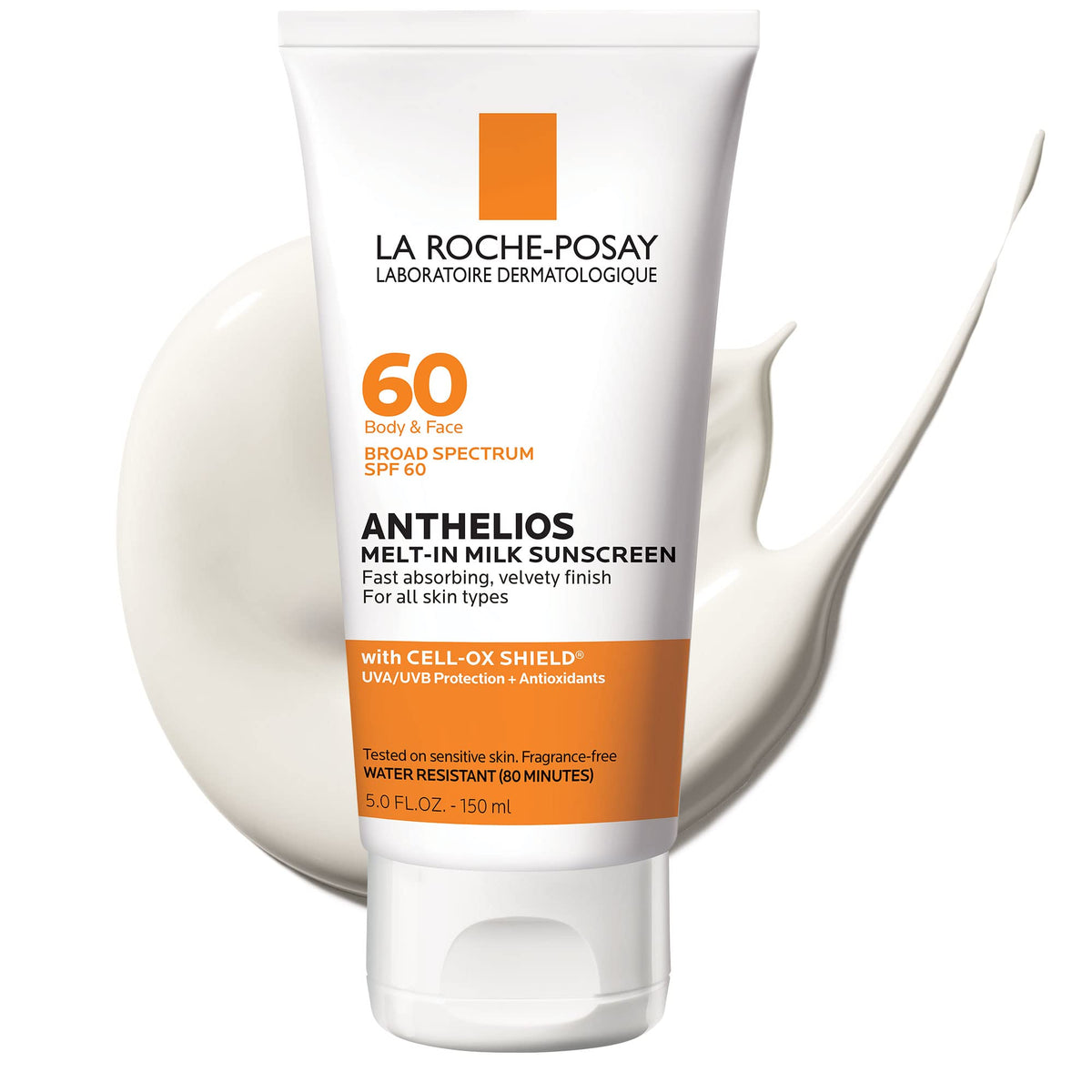 La Roche-Posay Anthelios Melt-In Milk Sunscreen SPF 60, Sunscreen For Body & Face, Broad Spectrum SPF + Antioxidants, Oil Free - FENGGESTORE20
