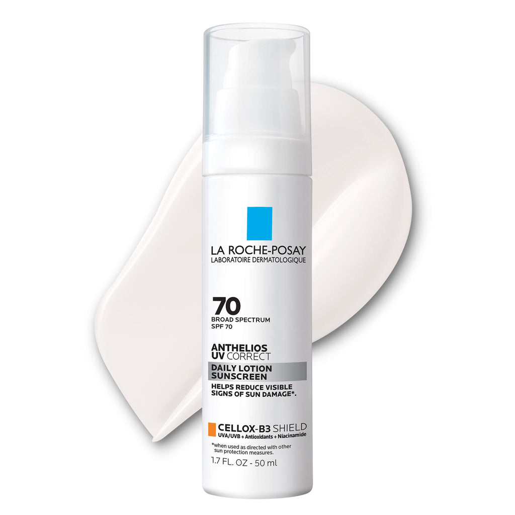 La Roche-Posay Anthelios UV Correct Sunscreen Moisturizer SPF 70, Daily Anti-Aging Face Moisturizer with Niacinamide - FENGGESTORE20
