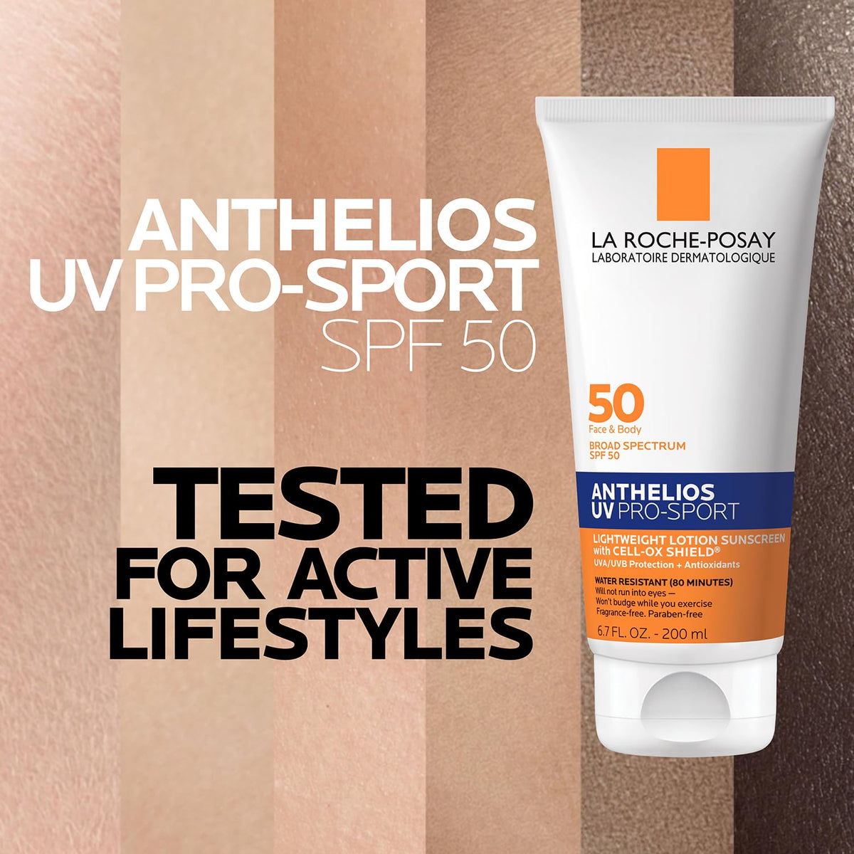 La Roche-Posay Anthelios UV Pro-Sport SPF 50 Sunscreen for Face & Body, Water & Sweat Resistant with Non-Drip Formula, Invisible Broad Spectrum Sunscreen Lotion - FENGGESTORE20