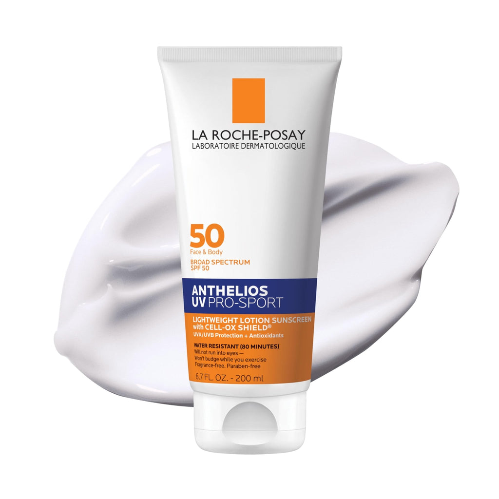 La Roche-Posay Anthelios UV Pro-Sport SPF 50 Sunscreen for Face & Body, Water & Sweat Resistant with Non-Drip Formula, Invisible Broad Spectrum Sunscreen Lotion - FENGGESTORE20