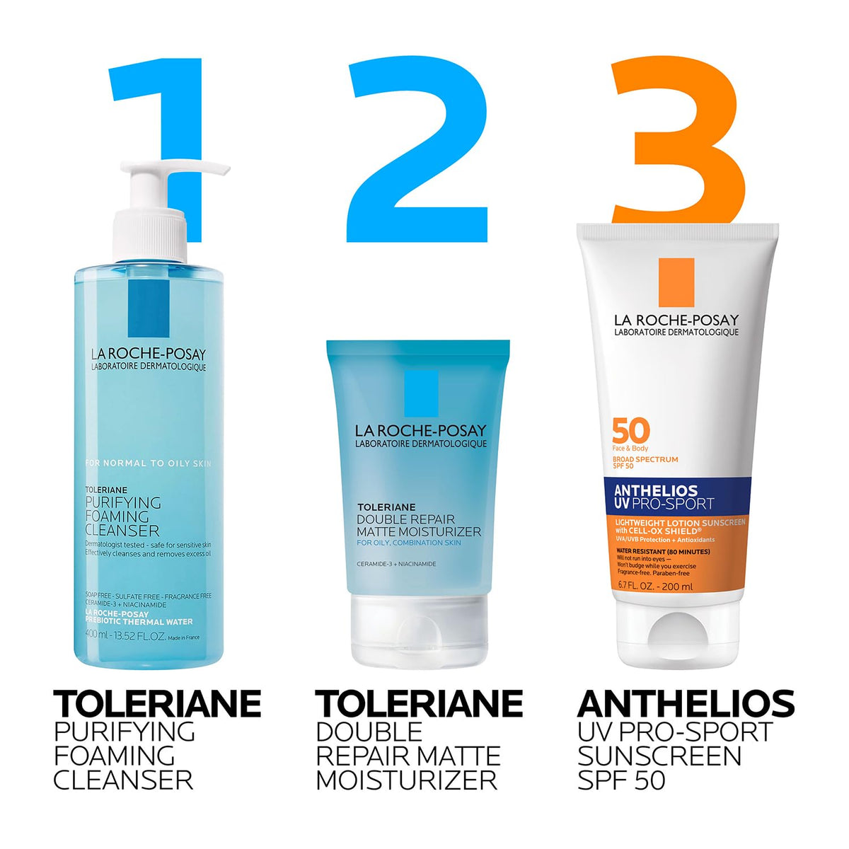 La Roche-Posay Anthelios UV Pro-Sport SPF 50 Sunscreen for Face & Body, Water & Sweat Resistant with Non-Drip Formula, Invisible Broad Spectrum Sunscreen Lotion - FENGGESTORE20