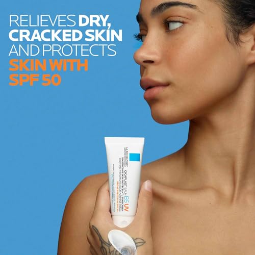 La Roche-Posay Cicaplast Balm B5 UV SPF 50, Vitamin B5 + Shea Butter + Tribioma + Madecassoside + Zinc Oxide Sunscreen - FENGGESTORE20