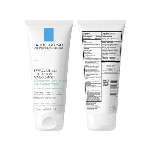 La Roche-Posay Effaclar Dual Acne Face Wash With 4% Benzoyl Peroxide & LHA Exfoliant - FENGGESTORE20