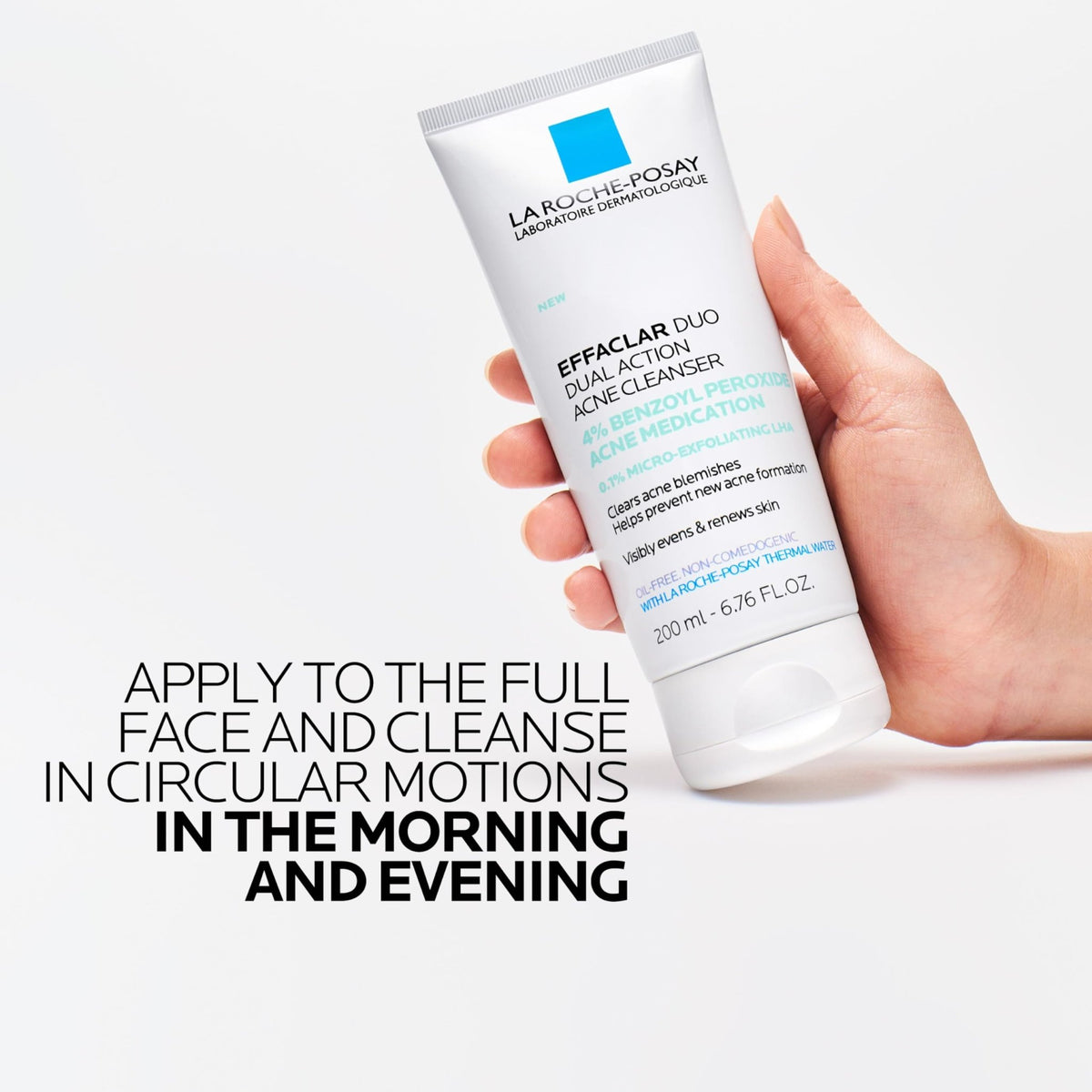La Roche-Posay Effaclar Dual Acne Face Wash With 4% Benzoyl Peroxide & LHA Exfoliant - FENGGESTORE20