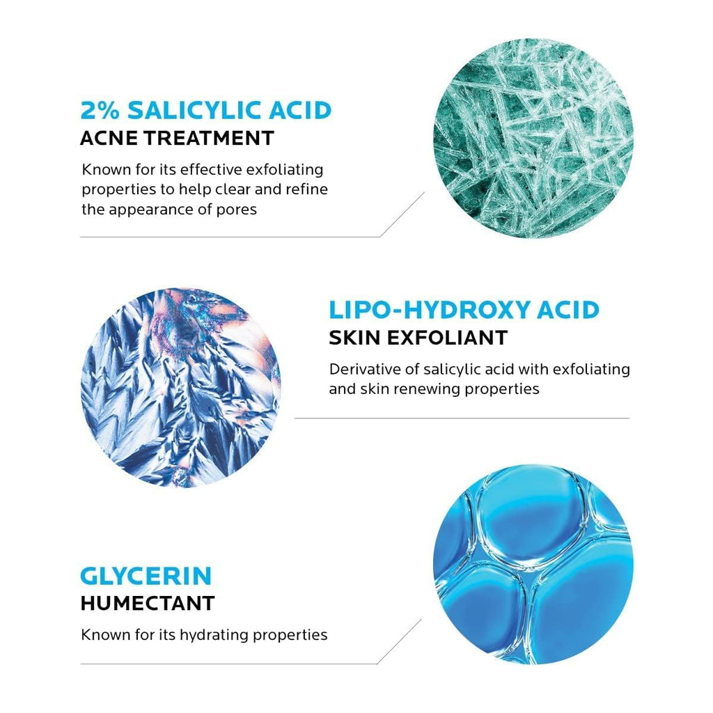 La Roche-Posay Effaclar Medicated Gel Cleanser, 2% Salicylic Acid Cleanser + LHA + Glycerin, Foaming Acne Face Wash, Helps Clear & Prevent Acne Breakouts, Oil Free, Targets Excess Oil - FENGGESTORE20