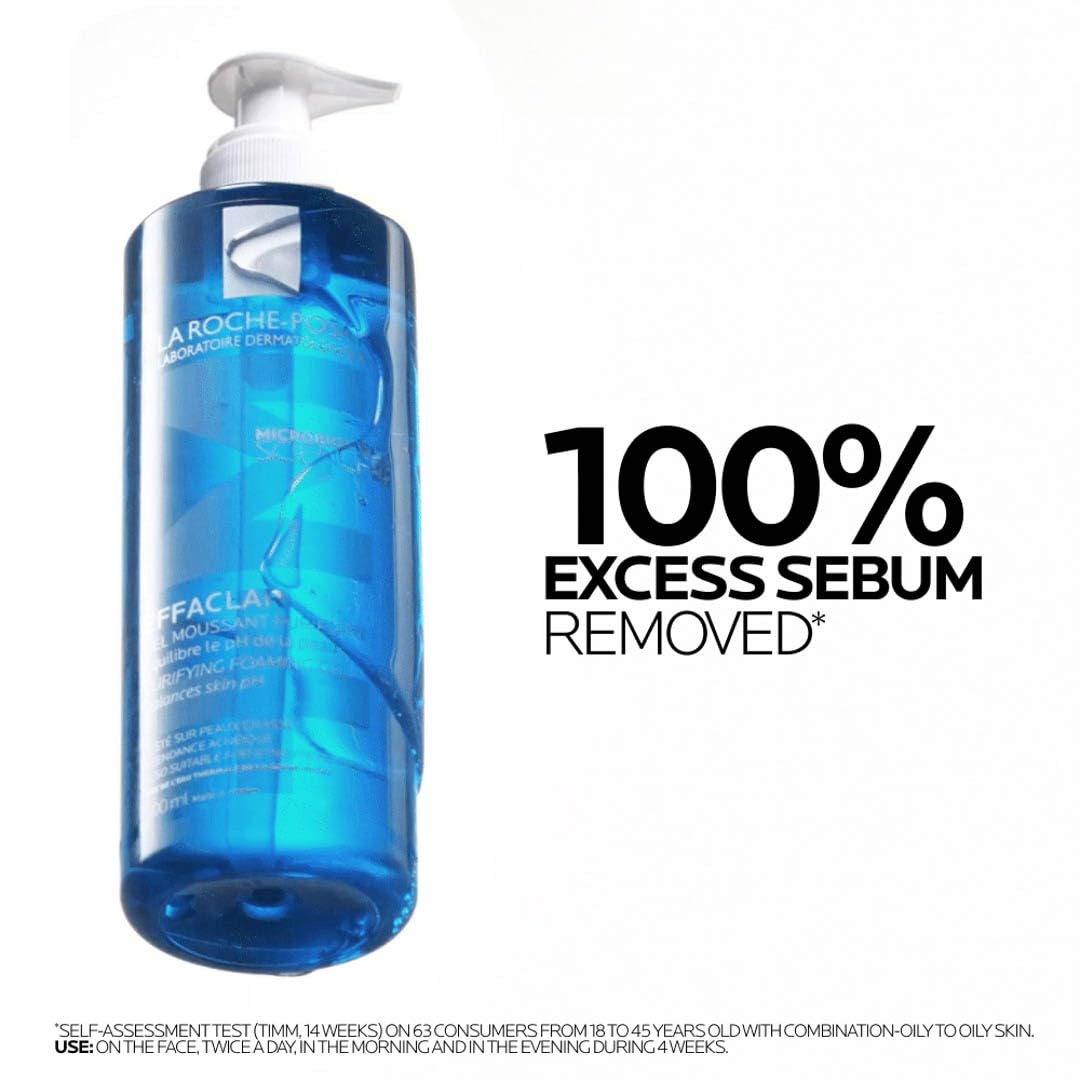 La Roche-Posay Effaclar Purifying Foaming Gel Cleanser for Oily Skin, With Zinc Pidolate To Remove Excess Oil & Shine - FENGGESTORE20
