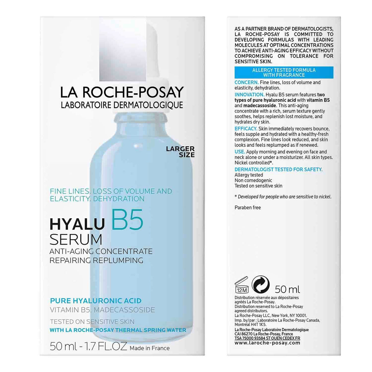 La Roche-Posay Hyalu B5 Pure Hyaluronic Acid Serum for Face, with Vitamin B5, Anti-Aging Serum for Fine Lines and Wrinkles, - FENGGESTORE20