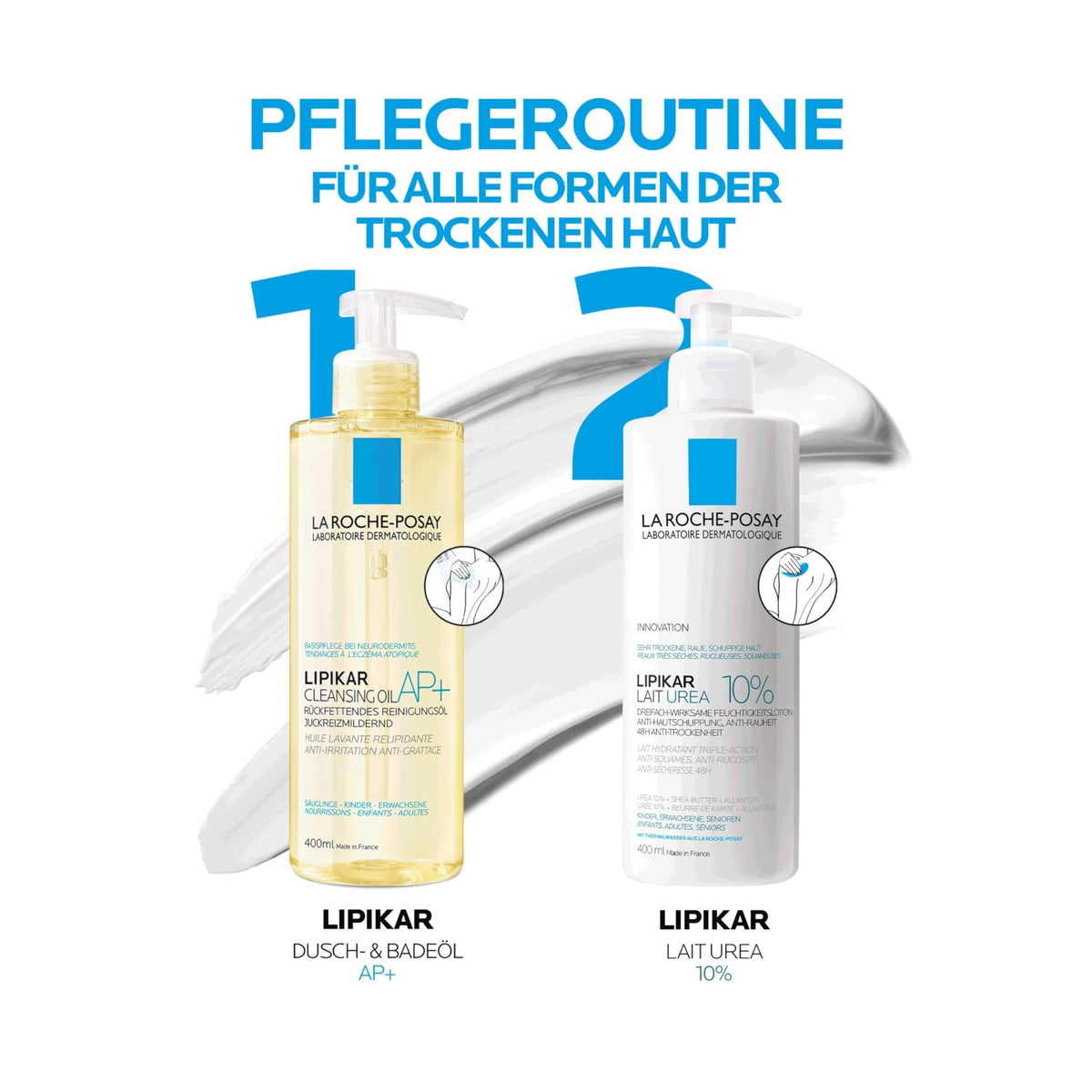 La Roche-Posay Lipikar Urea 10% Roughness Smoothing Lotion, Body Lotion For Dry Skin With 10% Urea + Shea Butter + Allantoin - FENGGESTORE20