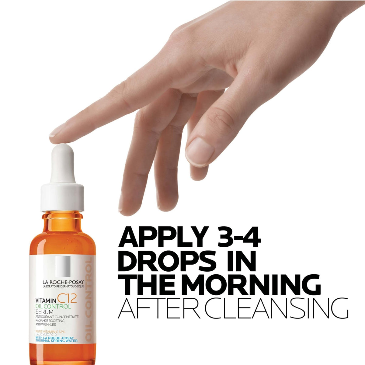 La Roche-Posay Pure 12% Vitamin C Oil Control Serum For Face With Hyaluronic Acid & Salicylic Acid, Hydrating Face Serum for Oily - FENGGESTORE20